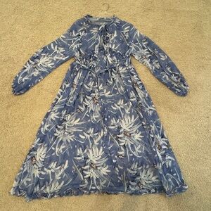 Floral Blue Kids Dress